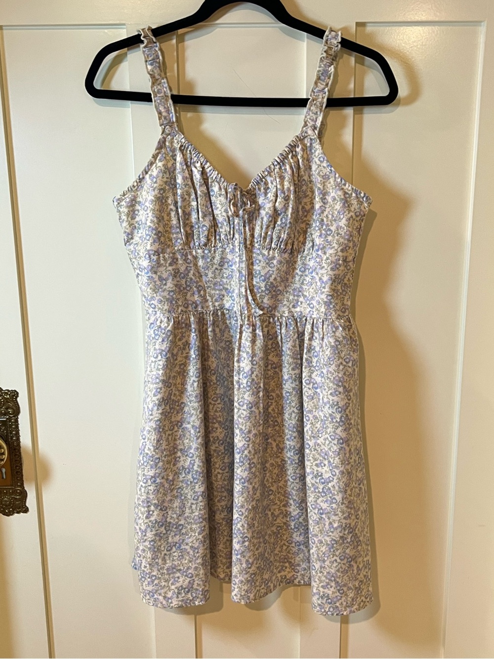 Milkmaid Floral Smocked Cottagecore Tank Mini Dress Dainty Feminine Size Small